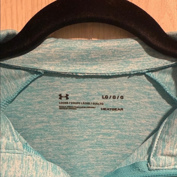 Under Armour Women’s Long Sleeve 1/4 Zip Pullover Top Blue Size L - Picture 3 of 5